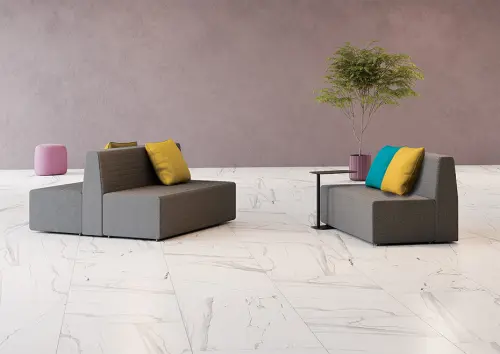 DUO LOUNGE, oboustranná pohovka, látka šedá